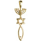 Gold Grafted Messianic Seal of Jerusalem Pendant - Biblicaljewels